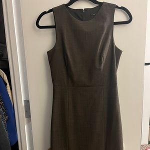 Theory work dress, size 0, brown check pattern